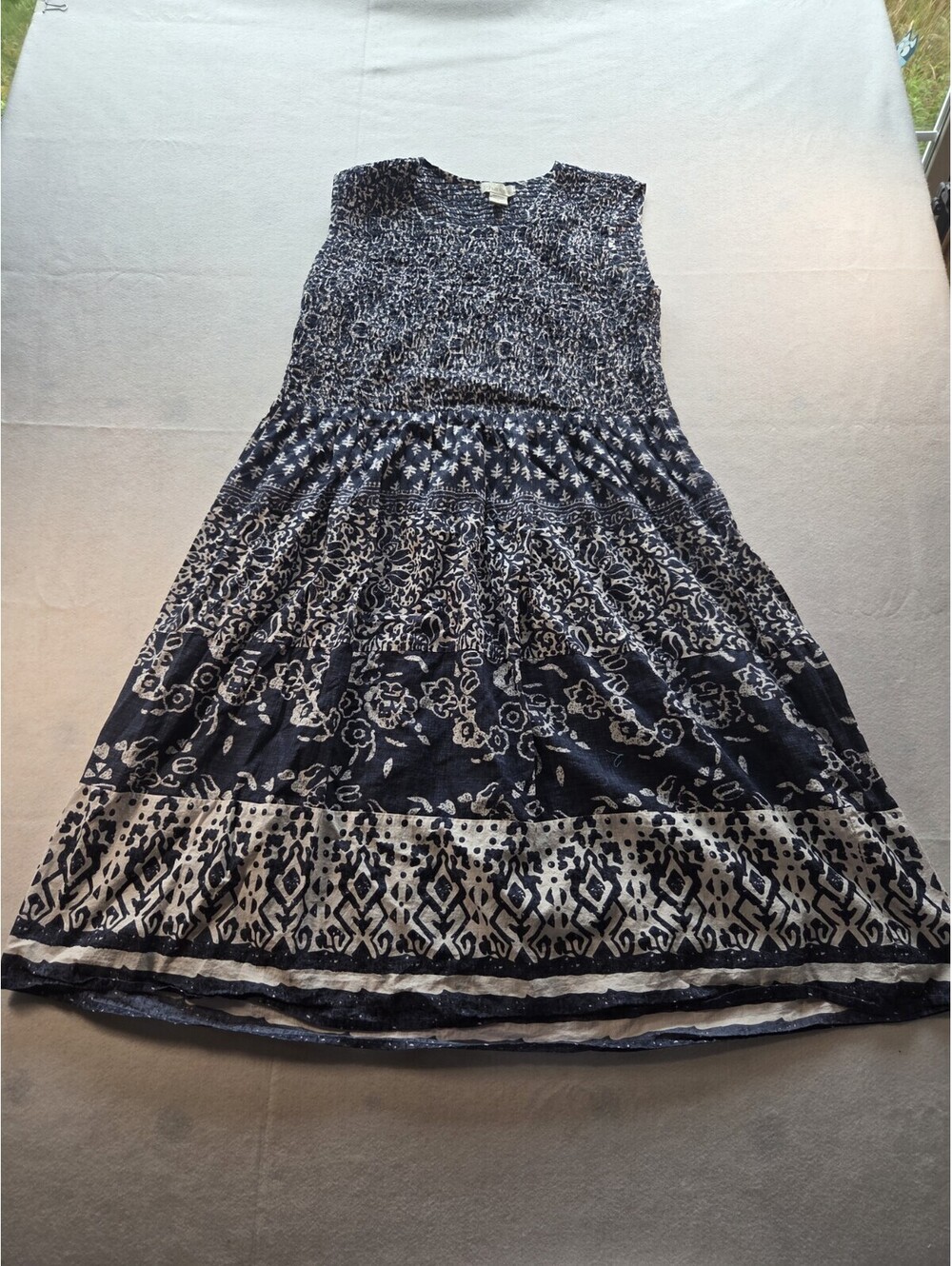 Vintage Phases Boho Gypsy Cottagecore Style Midi Dress Size Large CB3 0049